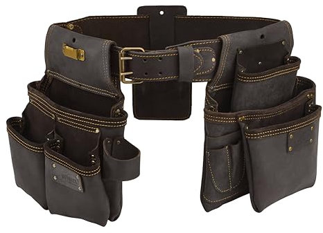 OX Tools OX-P263604 Pro Oil Tanned Leather 4 Piece Construction Rig , Blue