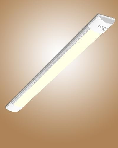 Sararoom Lamparas LED de Techo 60 cm, Pantalla LED Tubo Integrado 20W 2400LM Fluorescente Led Cocina, Blanco cálido 3000K Batten Light Regleta Luminaria LED Para Baño,Oficina,Barra,Banco de Trabajo