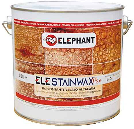 2,5 lt | Impregnante CERATO per legno all'acqua - ELE STAINWAX PRO (Bianco)