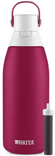 Brita Insulated Stainless Steel Water Bottle with Filter, 32 Oz
