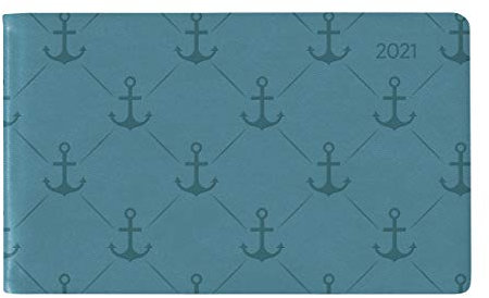 Ladytimer TO GO Deluxe Turquoise 2021 - Taschen-Kalender 15,3x8,7 cm- Tucson Einband - Motivprägung Anker - Weekly - 128 Seiten - Alpha Edition: Taschen-Kalender- Tucson Einband - Motivprägung Anker