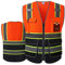 LOHASPRO Sicherheitsweste Hohe Sichtbarkeit – Mesh Reflektierende Weste mit Taschen für Herren & Damen – ANSI/ISEA Standards (XL, Orange-03)