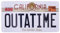 Back To The Future Metal Sign ´Outatime´ Delorean Lizenzplatte