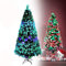 Aufun Weihnachtsbaum Künstlicher LED Glasfaser 120 cm Weihnachtsdeko Christbaum mit 120 Spitzen und 120 LEDs Lichterbaum aus Grün PVC und Metall Ständer, Bunt