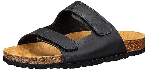 Lico Herren Bioline Man Hausschuhe, Schwarz Velcro, 42 EU