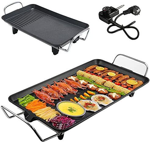 Electric Grills Smokeless Grill Outdoor Cooking Portable BBQ Grill Folding Barbecue Tool Kits for Indoor Picnic Cooking Outdoor Patio Party Camping (48 x27x8cm/Large)