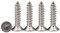 Drenky 100pcs M4 x 16 Vis à bois à tête fraisée Torx entièrement filetée pour aggloméré A2 Vis autotaraudeuses en acier inoxydable Quincunx standard Fixation à filetage complet pour le travail du bois