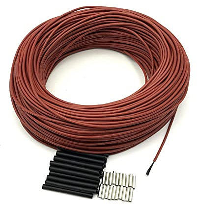 KEPOHK 33 Ohm/m 3 mm Upgrade Silikonkautschukmantel Kohlefaser Heizdraht Warmbodenkabel 15m