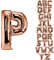 DekoRex Folienballon Rosegold 100cm Luftballon Geburtstag Hochzeit Deko (Buchstabe P)
