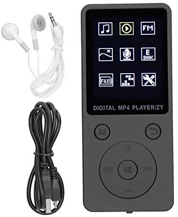 T1 MP3-Player, Musik-Player mit UKW-Radio/E-Book/Recorder, Tragbare Video-Player, MP4-Musik-Player Zum Gehen, Laufen, Studenten, Kinder, Senioren
