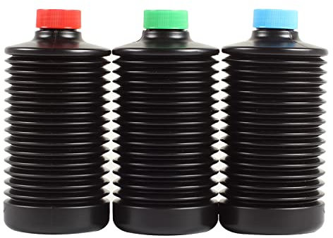 3 botellas plegables de 1000 ml para almacenamiento de productos químicos con cámara oscura, recipiente plegable para líquidos, almacenamiento antioxidante, accesorio de laboratorio