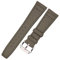 MMAXZ Canvas Nylon + Lederarmband 20mm 21mm 22mm Schwarz/Grün/Blau Damen Herren Uhrenarmband mit Dornschließe, 21mm
