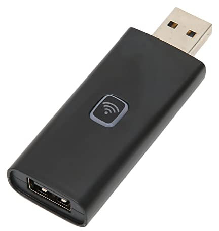 CHICIRIS Convertidor USB Game Handle, Adaptador de Controlador inalámbrico ABS portátil Robusto Profesional Negro para PC para Controlador de Juego