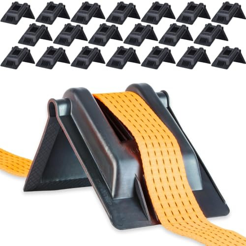 Safetytex Kantenschutzwinkel aus Kunststoff - Stabiler Schutz für Ihre Ware - Für Spanngurte bis 60 mm - 190 x 160 x 150 mm - Gurtfixierung durch Seitenführung - Druckpunktverlagerung (20 Stück)