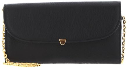 Coccinelle Leder Geldbörse Ida Mini Bag Wallet Grained Leather Noir schwarz
