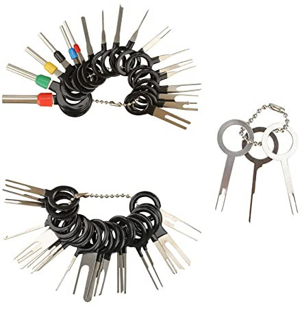 Entriegelungswerkzeug KFZ Stecker,Auspinwerkzeug,KFZ Kabel Stecker Ausbau Werkzeug,Wire Connector Pin Extractor,Steckverbindung Demontage,Werkzeug Pin Auszieher,41 Stück Tokaneit