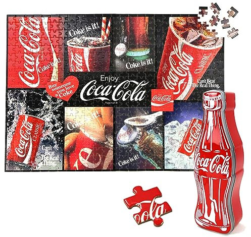 Kimm & Miller Coca Cola & Diet Coke Gifts for Women, Men & Children - Novelty 500 Piece Jigsaw Puzzles for Adults & Kids - Official Coca Cola Merchandise