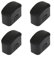 Hailo Leiter-Fuß-Set - Ersatzfüße für Hailo Trittleitern wie L90 Step-ke, L90 und D60 StandardLine - 43 x 20 mm Holme - 4 x Leiterfüße - Schwarz