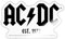 Spreadshirt AC/DC Schwarzes Logo Est. 1973 Sticker, max. 10 x 10 cm, 10 x 10 cm, Transparent glänzend