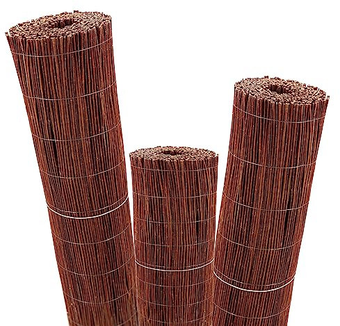 Aquagart Weidenmatte Sichtschutzmatte aus Weide verschiedene Höhen I Natürlicher Sichtschutz für Garten, Balkon & Terrasse I Weidenzaun mit Drahtumspannung I Sichtschutzzaun (15m x 80cm)