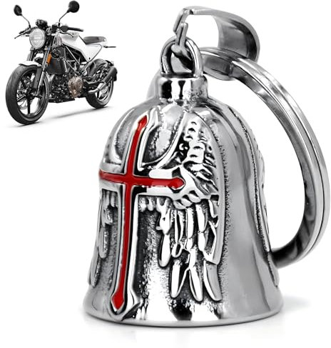 Wohlstand Bells für Motorräder,Glocke,Motorradglocke,Motorradglocke Schutzengel,Guardian Bell Zubehör oder Schlüsselanhänger für Biker-Geschenke