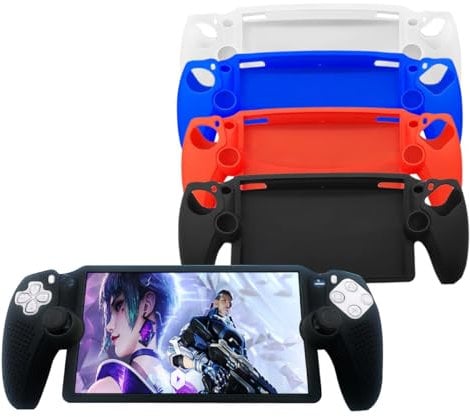BeisDirect Protective Case For Sony PlayStation Portal Gaming Console Silicone Case Dust Protection Cover Protector for PS Portal Accessories (White)