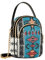 Mnsruu Crossbody-Taschen für Frauen Amerikanisch Indisch Azteken Geometrisches Muster Damen Crossbody Taschen PU Leder Handtaschen Kleine Umhängetasche mit Verstellbarer Multi Tasche, A2590, Small
