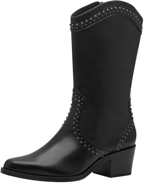 Tamaris Damen Absatzstiefelette bequem; BLACK, EU 41