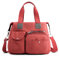 SODOLLEE Donna Borsa a Mano Casual Con Manico Superiore, Tasche Multiple, Tracolla Impermeabile in Nylon per Shopping, Viaggio, Uso Quotidiano - Rosso A