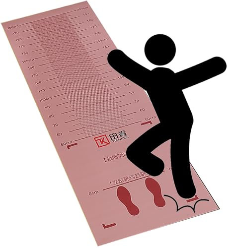 Extra Lange Springseil-Yogamatten, rosa Trainingsmatten für Weitsprung/Training, Gummi-Sportmatten für den Boden des Heim-Fitnessstudios, 250 bis 350 cm