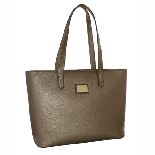 Camomilla Milano Borsa a Spalla porta Pc Donna, Borsa Computer 15-16 pollici, con Tracolla, Similpelle, Collezione Nice Office, Colore Bronzo