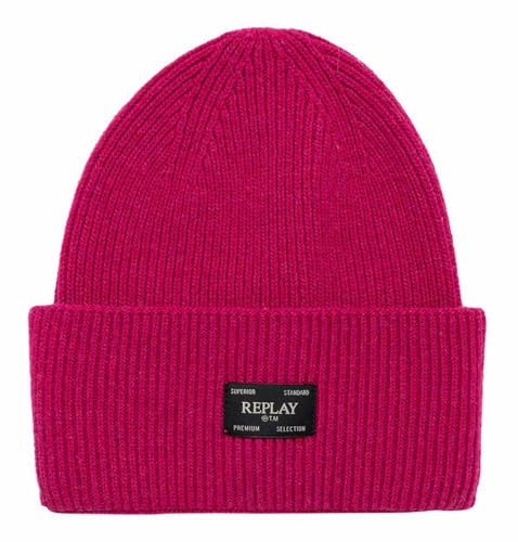 Replay Beanie Fuchsia Red