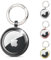 RECKNEY Porte clé Apple AirTag en métal noir – Porte clef Air Tag Etui compatible avec Apple AirTag – Pare-chocs Air Tag – Coque AirTag Noire pour clés (1 Pcs)