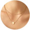 Ketten Gold Halskette für Damen, 14K Echte Vergoldet Sterling Silber 925 Stapelbare Doppel Layering Ketten Gold Halsketten mit Herz Anhänger Multi Layered Boho Ketten Golden Schmuck für Damen Frauen