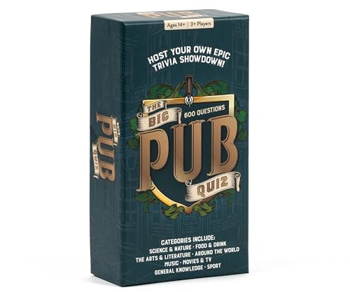 Professor PUZZLE The Big Pub Quiz Game | 600 Questions | 8 Categories | Ages 14+ | Great gift for quiz lovers | Perfect stocking filler for Christmas