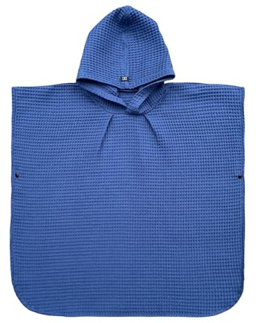 NARDONI – Badeponcho für Kinder – Kuscheliges Poncho-Handtuch aus Baumwolle – Schnelles Trocknen – Poncho Bademantel mit Kapuze & Knöpfen