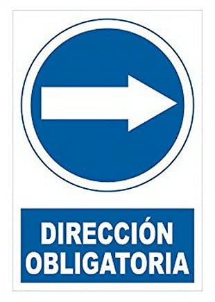 FERRETELIX® Cartello PVC 40x30 cm – “Direzione Obbligatoria a Destra” – Segnaletica di Sicurezza Stradale – Spessore 1 mm