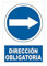 FERRETELIX® Cartello PVC 40x30 cm – “Direzione Obbligatoria a Destra” – Segnaletica di Sicurezza Stradale – Spessore 1 mm