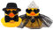 wonuu Paar 2er Set Hochzeit Gummiente, Braut Bräutigam Enten Ehe Gummiente Mini Paar Ente für Zeremonie Geschenk Souvenir Heiraten Segen Elegantes herzerwärmendes Geschenk, Schwarz