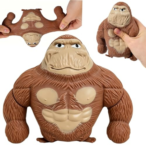 Gorilla Stressabbau Spielzeug, Gorilla Squeeze Toy, Gorilla Spielzeug zur Stressreduktion, Gorilla Stress Toy, Squishy Monkey Toy, Stress Relief Toys für Erwachsene, für Party, Geburtstags