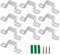 M30 x 15 mm Vierkantrohrhalterung, 304 Edelstahl, U-Form, Metallhalterung, Rohraufhänger, Schlauchschelle mit Schrauben, 10 Stück