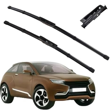 LOVVEEUV Auto Frontwischerblätter für Lada Xray 2015-2023, Scheibenwischerblätter Wischerblatt-Set, Kunststoffgummi Schwarz, Allwetter-Leistung Ersatzteile,2PCS