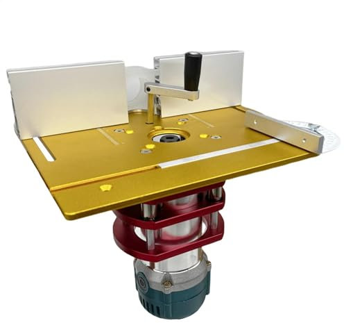 YRTUOP Router Table Lift | Heavy Duty Aluminum Alloy Router Lift System Kit - Practical Clear Scale Woodworking Tools Engraving Tools Lifting System Base For Engines Engraving Machines