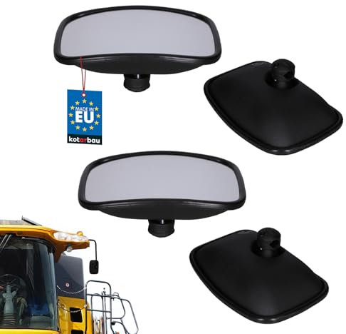 KOTARBAU® 2er Set Panorama-Universalspiegel für Traktor-Spiegel Außenspiegel 265 x 185 mm LKW Traktor Rückspiegel Landmaschinenspiegel mit Verstellknauf Wohnmobil Teleskopspiegel Autospiegel Anhänger
