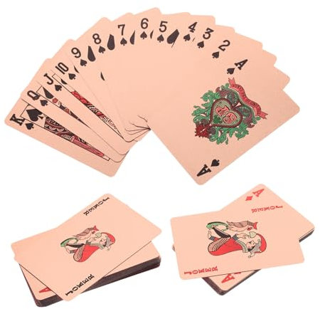 Yardwe Pokerkarten Für Pokerspiel Und Partys Langlebig Und Tragbar Mit Bedrucktem Musterdesign Für Dekorativen Effekt