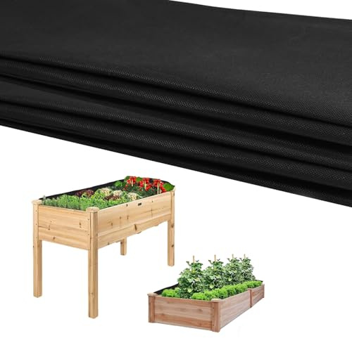 Clyfanesy 160 x 290cm Rivestimento da Letto Rialzato da Giardino In Tessuto, Pianta Pesante Da Letto Da Giardino Rialzato, Impermeabile Traspirante Riciclabile, per Vasi Fioriere Rialzate