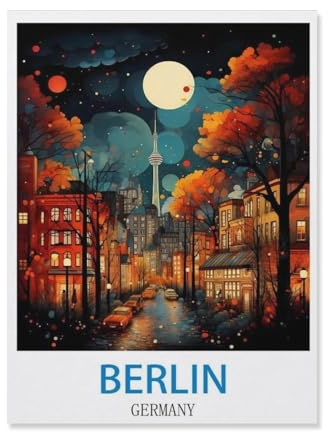 Jigsaw Puzzle 1000 Piece,Berlin Germany,Classic Puzzle DIY Kit Paper Toy Unique Gift Home Decor(26x38CM)-T82