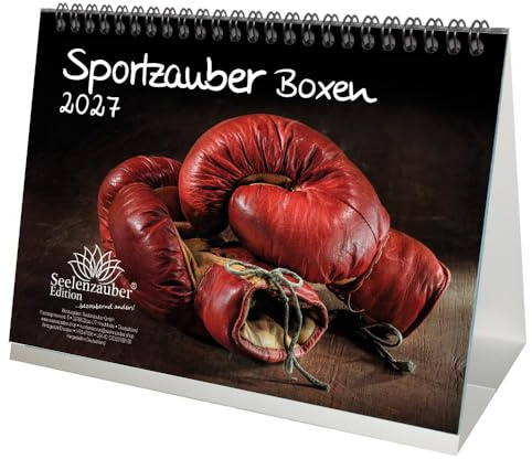Sportzauber Boxen DIN A5 Tischkalender für 2027 Freizeit Sport Fitness- Seelenzauber