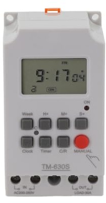 SPORTARC Timer digitale, timer programmabile 7 giorni, display LCD, capacità 30A, regolatore di accensione/spegnimento automatico per lampione, scaldabagno