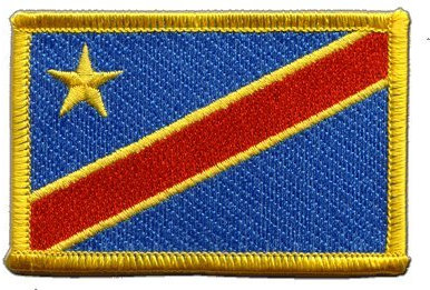 Flaggenfritze Flaggen Aufnäher Demokratische Republik Kongo Fahne Patch + gratis Aufkleber